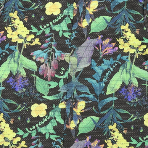 NEXT  Womens Black Floral  Basic T-Shirt Size 12