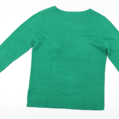 Peacocks  Mens Green   Pullover Jumper Size M  - Christmas Jumper