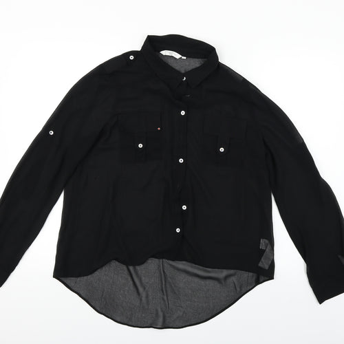 New Look  Womens Black   Basic Button-Up Size 14