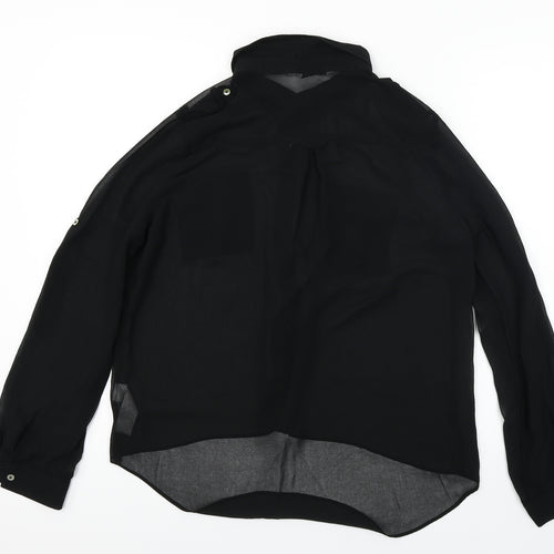 New Look  Womens Black   Basic Button-Up Size 14