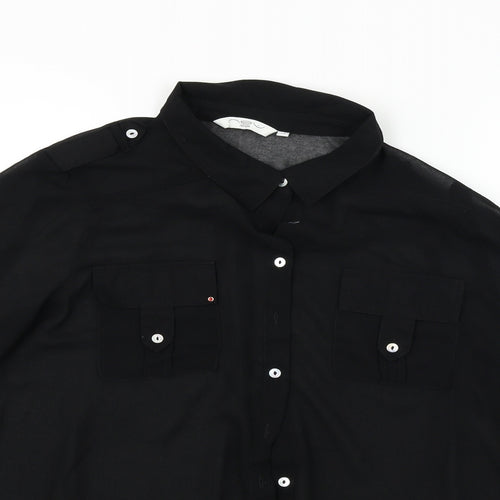 New Look  Womens Black   Basic Button-Up Size 14