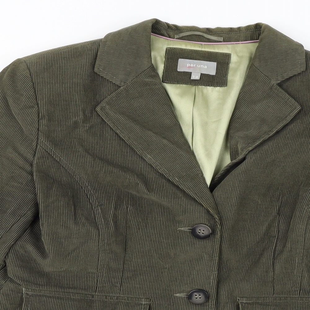 Per Una  Womens Brown   Jacket Blazer Size 14