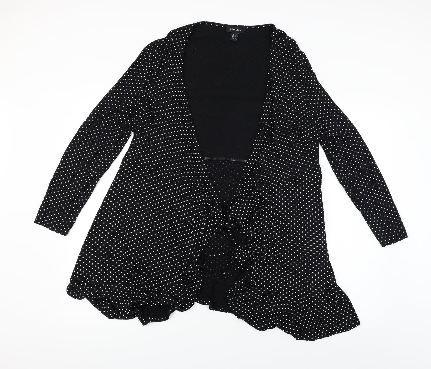 New Look  Womens Black Polka Dot  Cardigan Jumper Size 18
