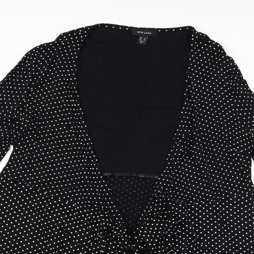 New Look  Womens Black Polka Dot  Cardigan Jumper Size 18
