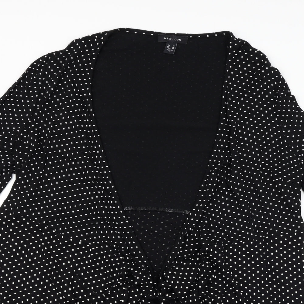New Look  Womens Black Polka Dot  Cardigan Jumper Size 18