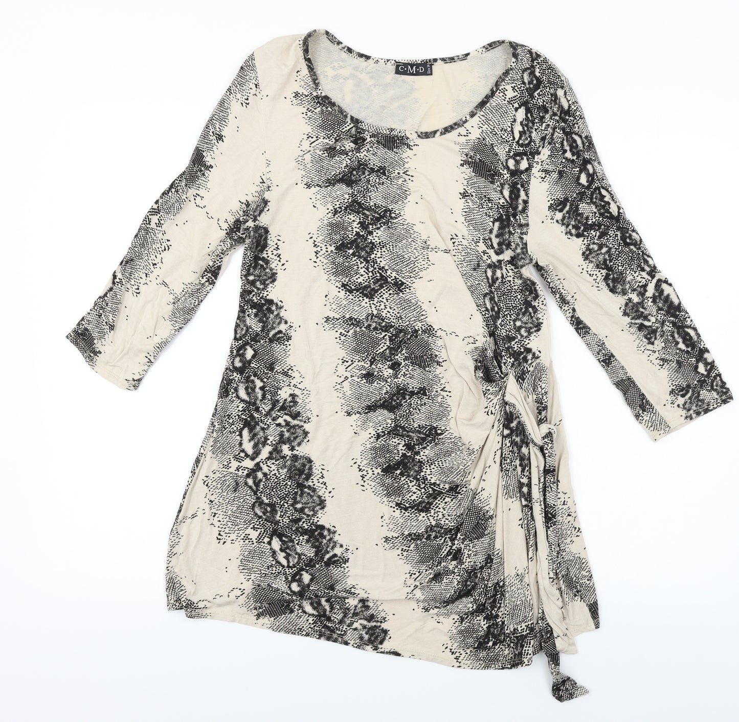 CMD   Womens Beige Animal Print  A-Line  Size 14