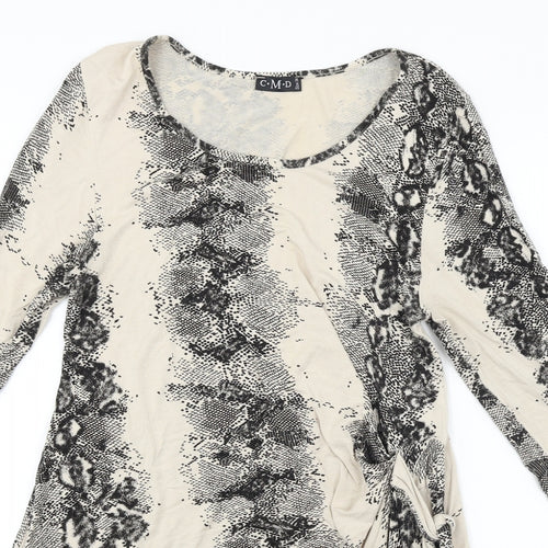 CMD   Womens Beige Animal Print  A-Line  Size 14