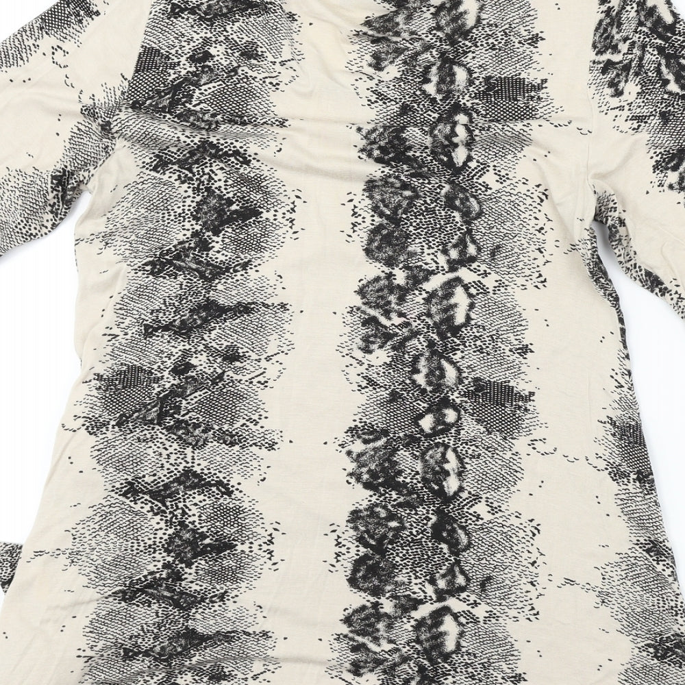 CMD   Womens Beige Animal Print  A-Line  Size 14