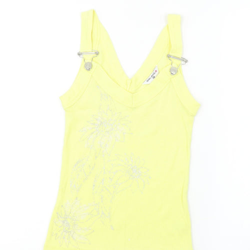 Select  Womens Yellow   Basic T-Shirt Size 12