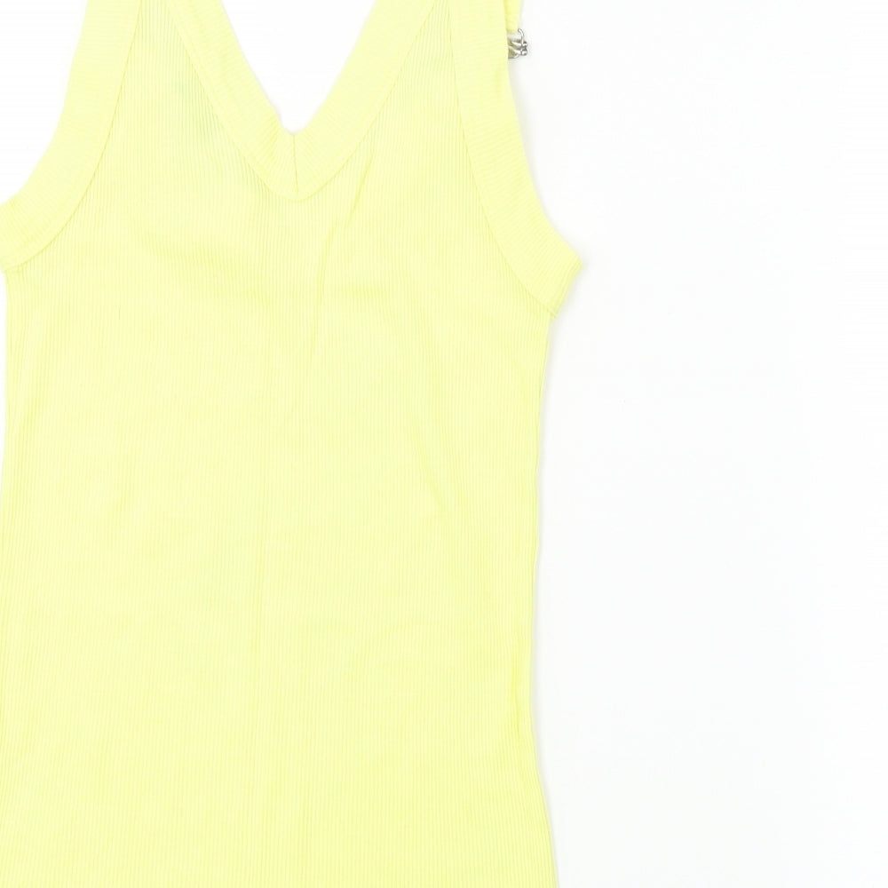 Select  Womens Yellow   Basic T-Shirt Size 12