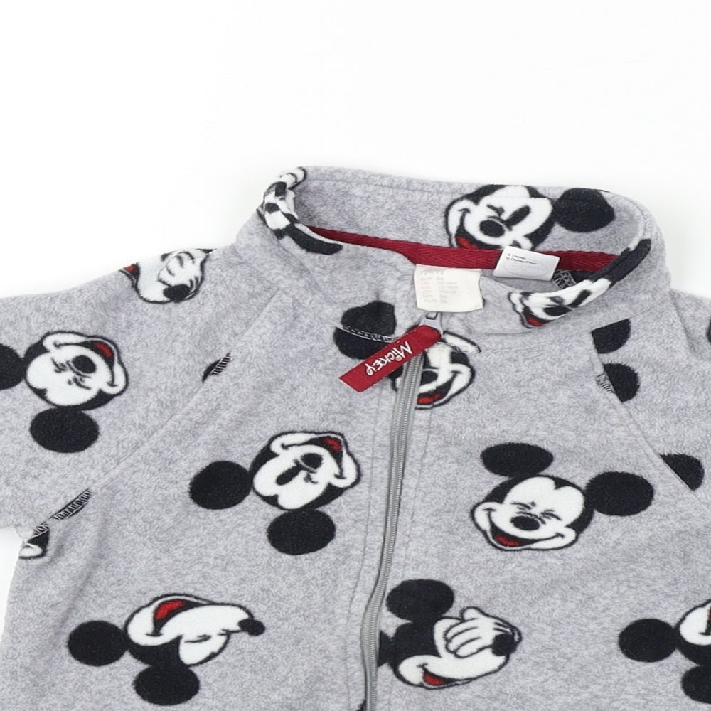 H&M Girls Grey   Full Zip Jumper Size 12-18 Months