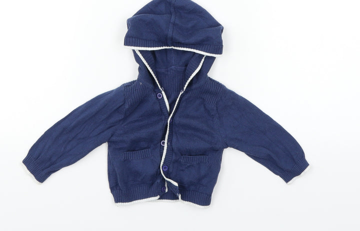 Marks and Spencer Boys Blue Cardigan Jumper Size 3-6 Months