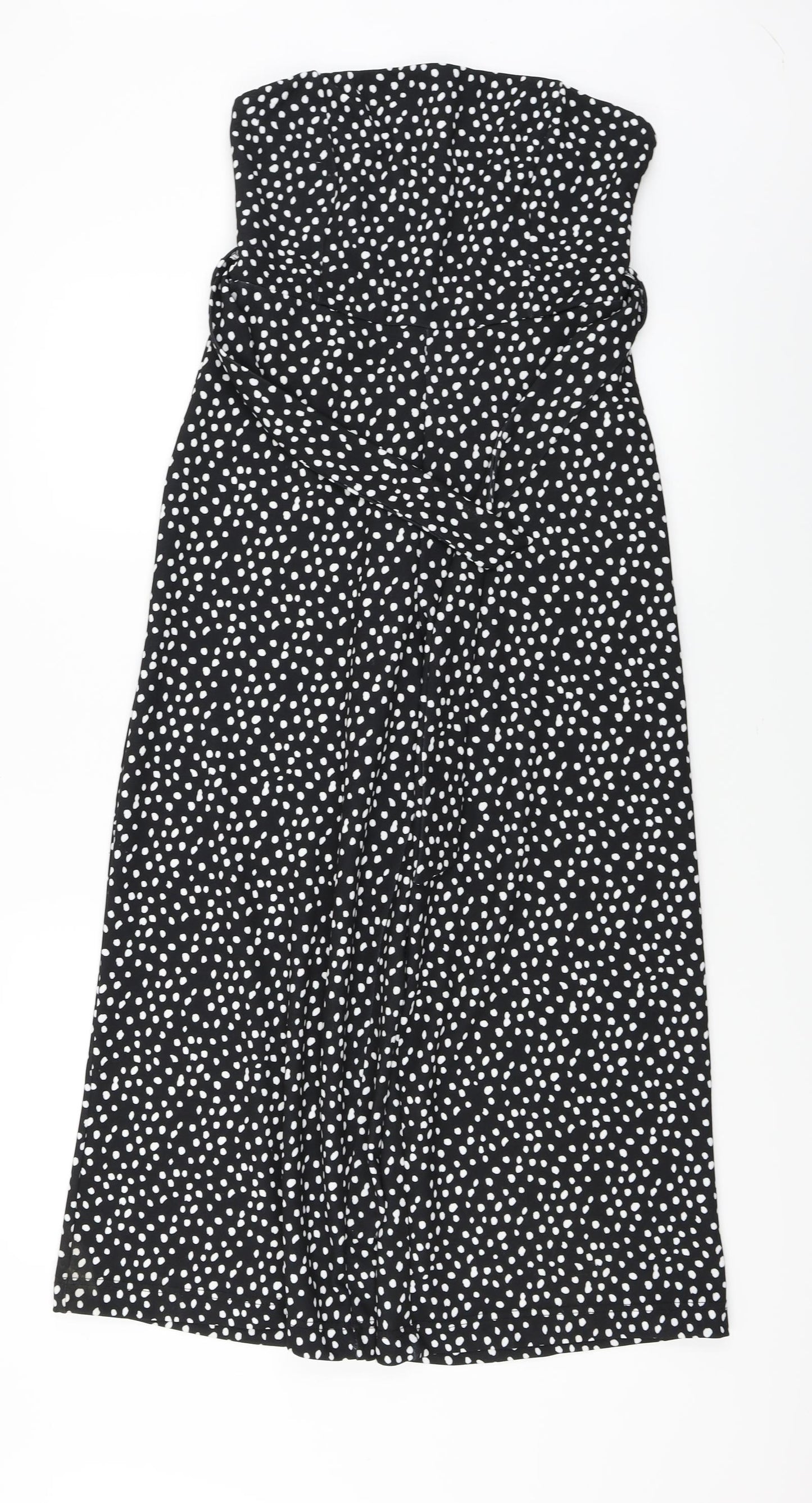 New Look  Womens Black Polka Dot  Jumpsuit One-Piece Size 10