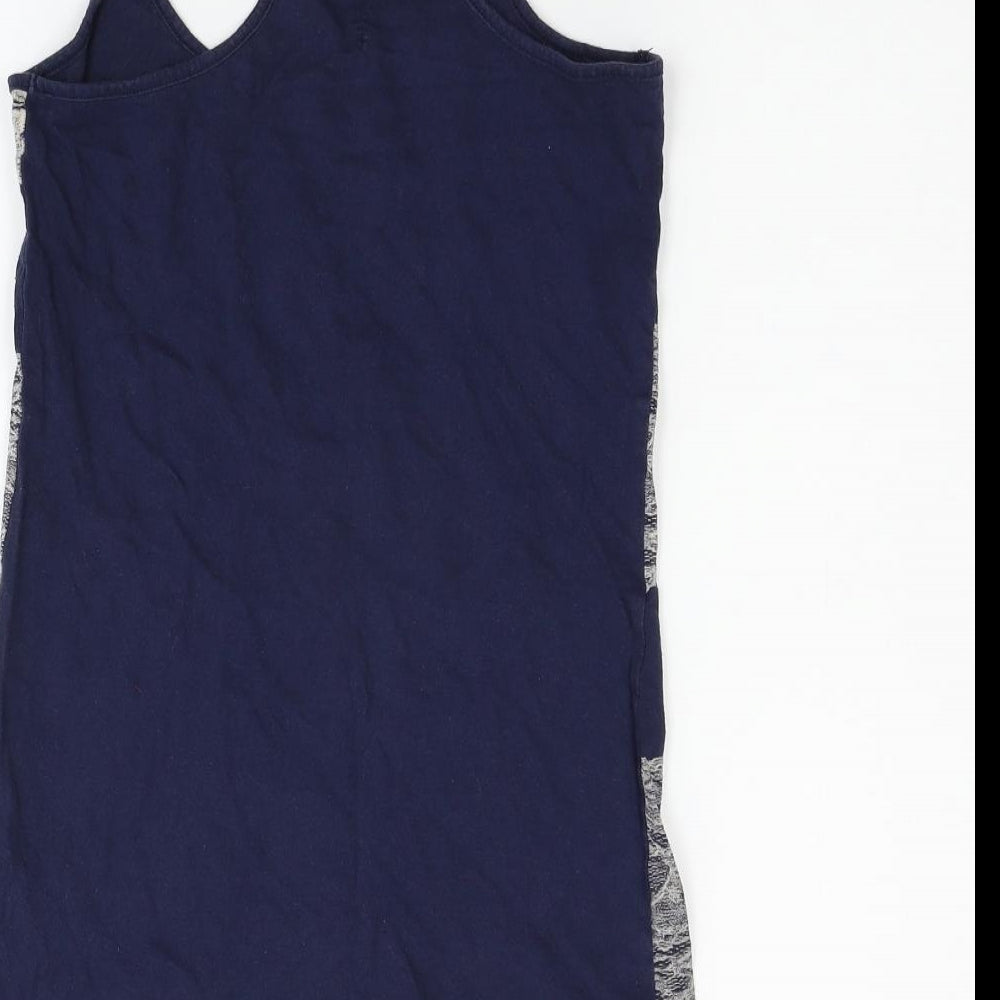 Denim  Co Womens Blue Striped  Basic Tank Size 10
