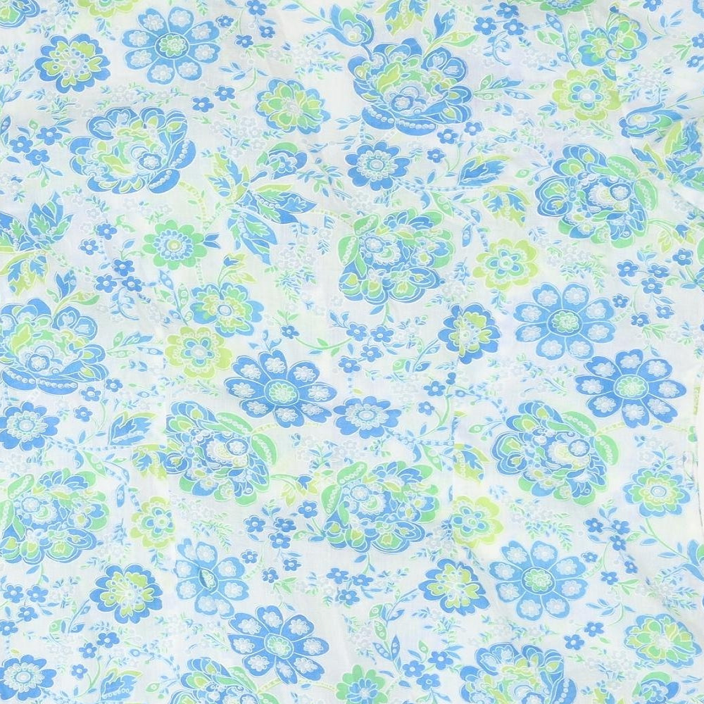 New Look Womens Blue Floral  Basic Button-Up Size 14