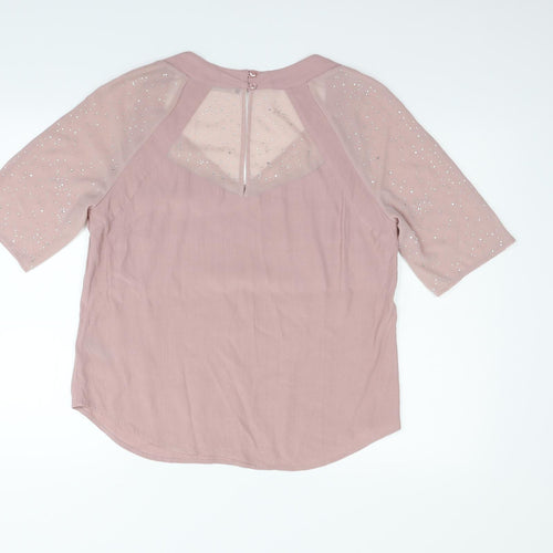 Marks and Spencer Womens Beige   Basic Blouse Size 14