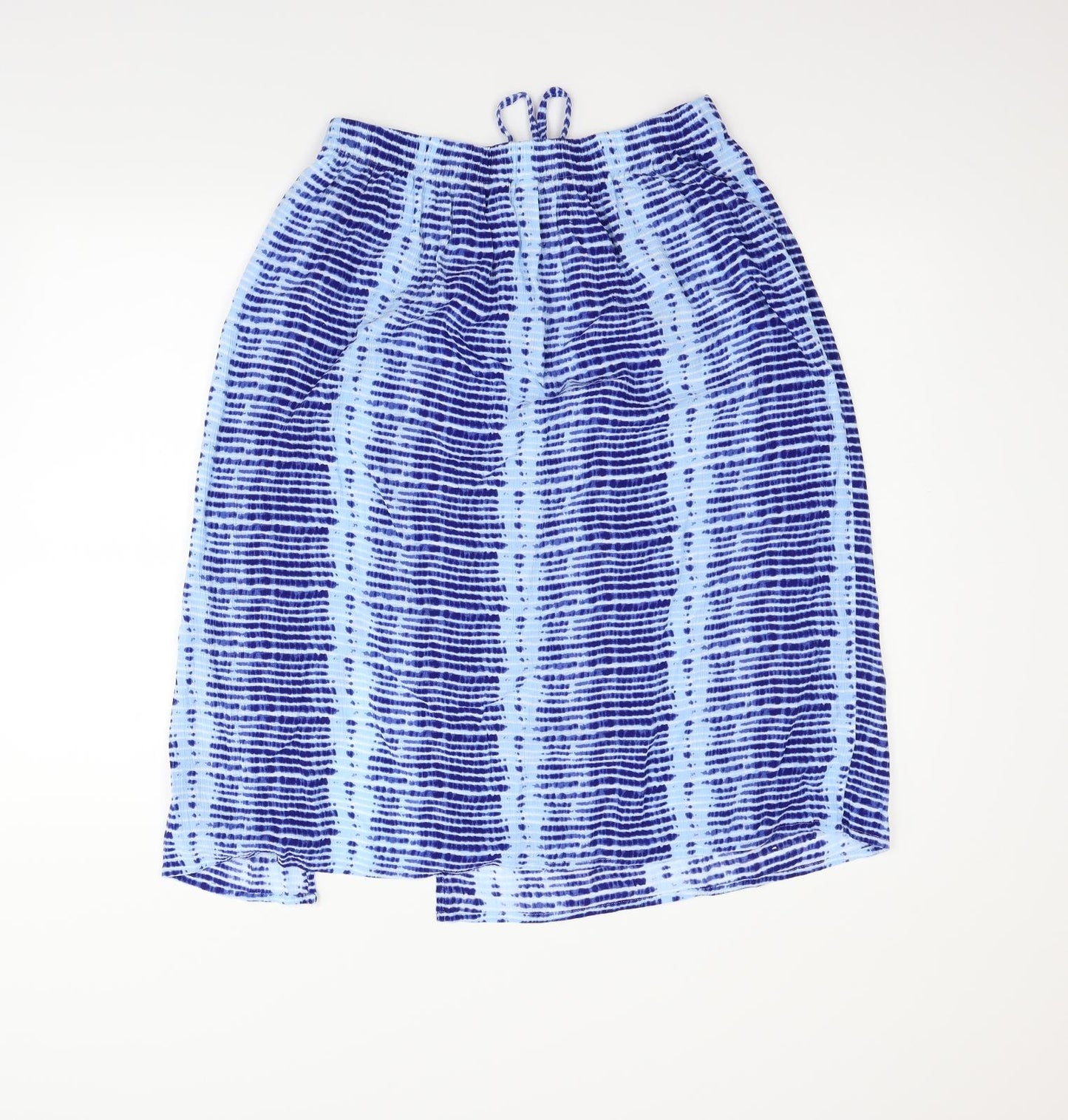 F&F Womens Blue Geometric  Flare Skirt Size 14
