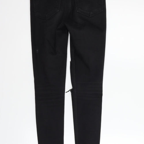 Topshop Womens Black   Straight Jeans Size 10 L32 in