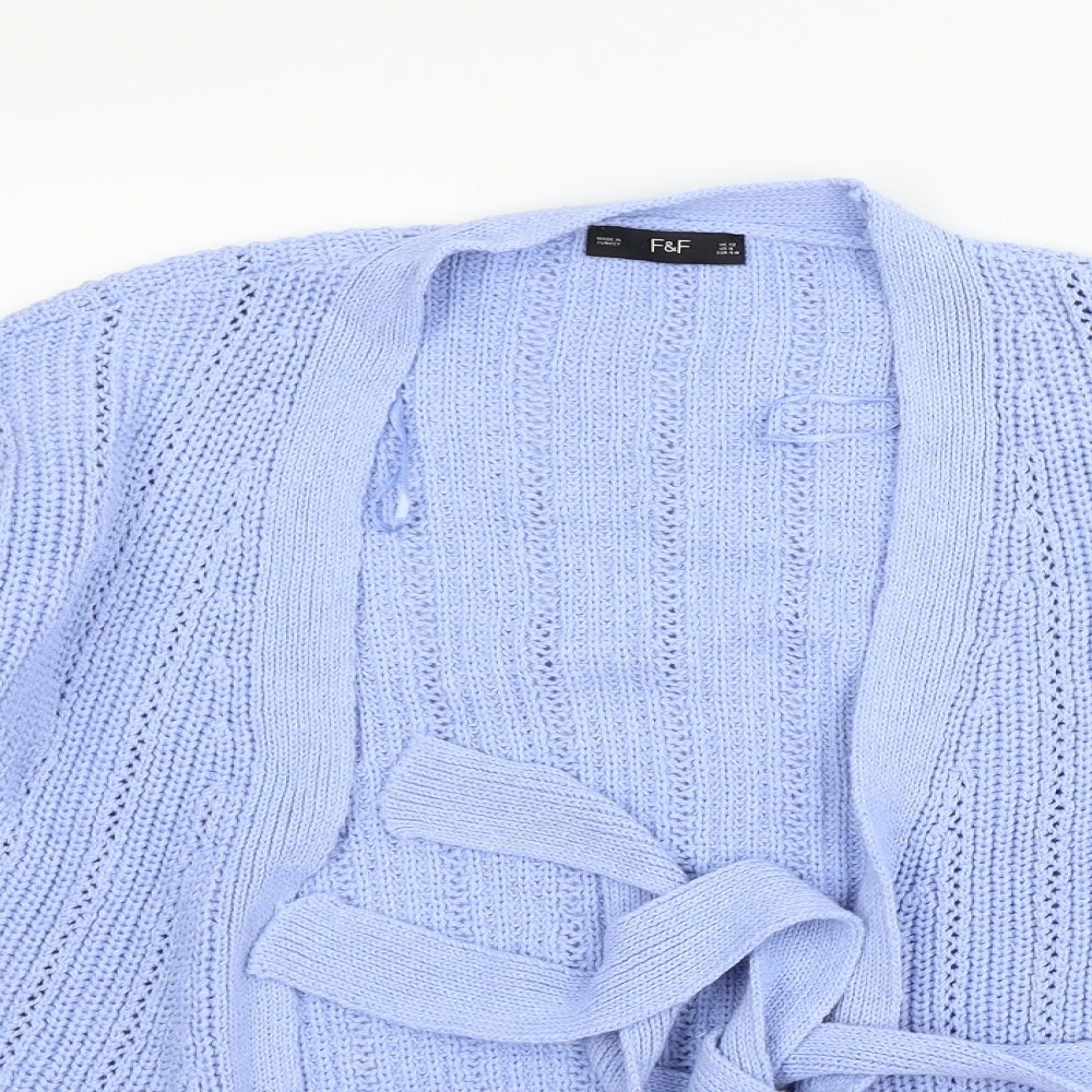 F&F Womens Blue   Cardigan Jumper Size 12