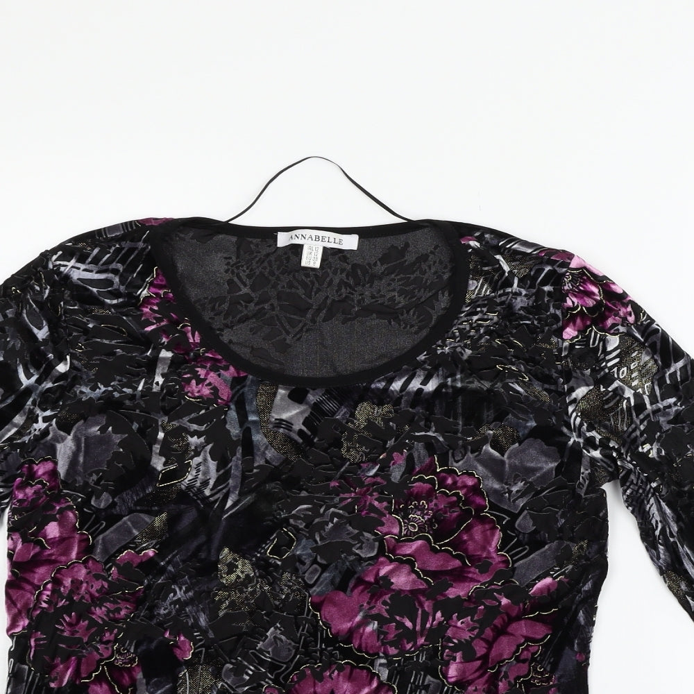 Annabelle Womens Black Geometric  Fit & Flare  Size 12