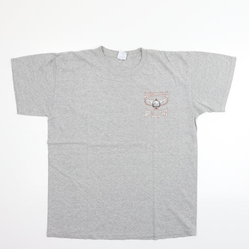 Gildan Mens Grey    T-Shirt Size L