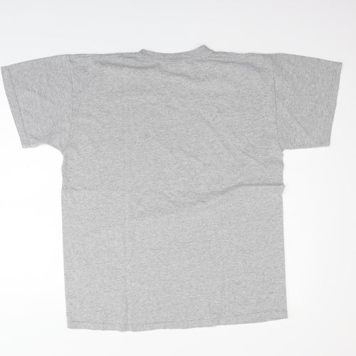 Gildan Mens Grey    T-Shirt Size L