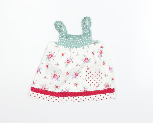 Front view of George girls’ silver geometric a-line, size 3-6, months