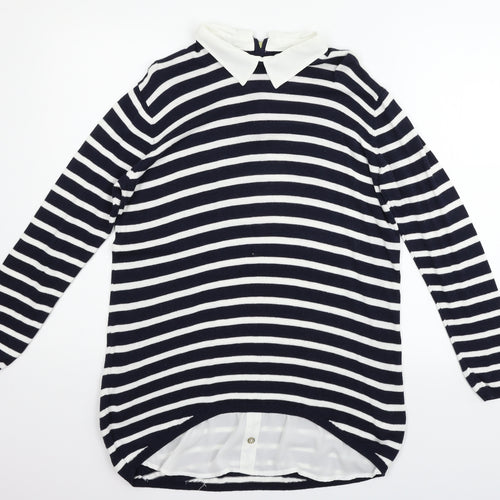 Atmosphere Womens Blue Striped  Pullover Jumper Size 12