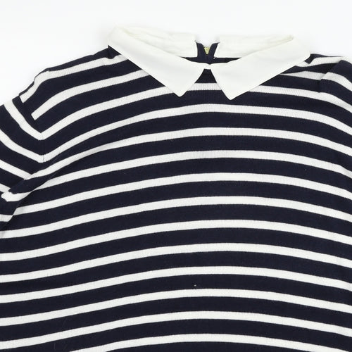 Atmosphere Womens Blue Striped  Pullover Jumper Size 12