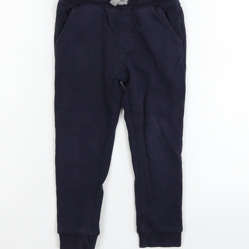 Matalan Boys Blue Ikat  Jogger Trousers Size 4 Years