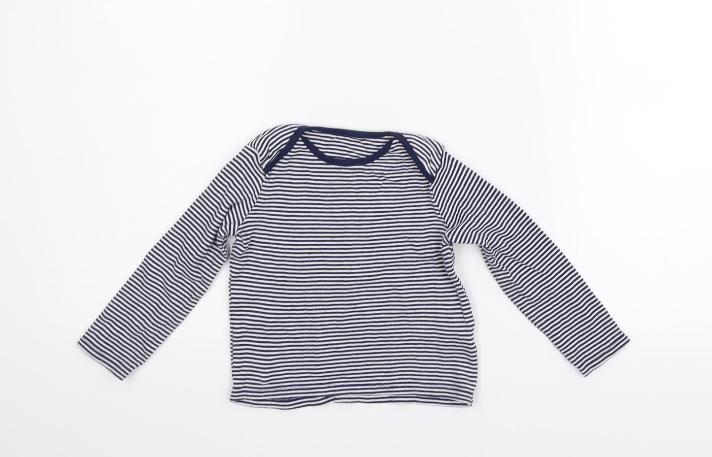 F&F Boys Blue Striped  Basic T-Shirt Size 2-3 Years
