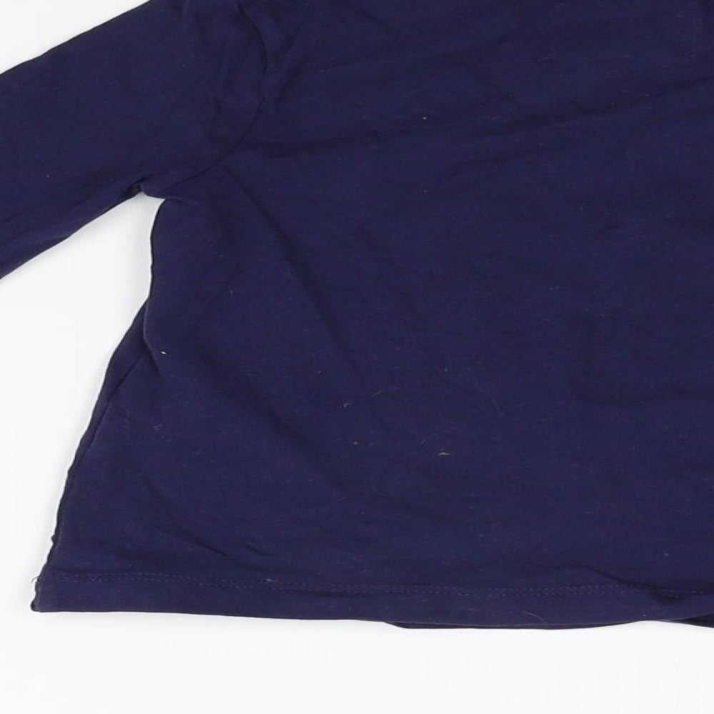 George Girls Blue   Basic T-Shirt Size 3-4 Years  - christmas