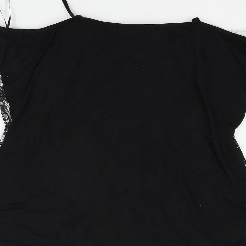 Yours Womens Black   Basic Tank Size 20