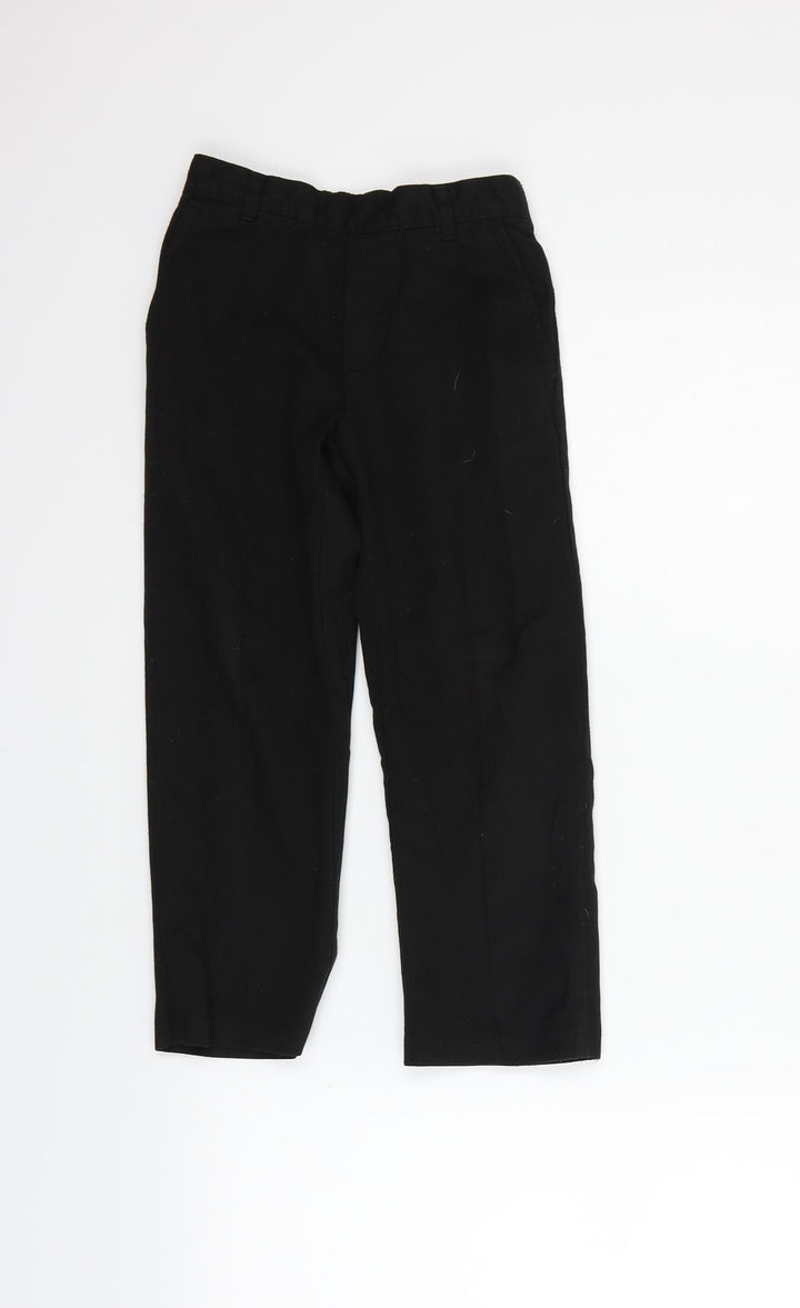 George Girls Black Chino Trousers Size 5-6 Years