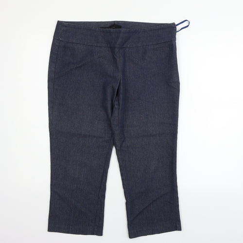 Evie Collection Womens Blue   Trousers  Size 14 L21 in