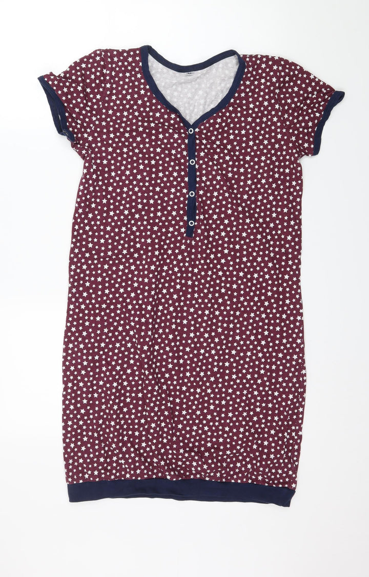 Preworn Womens Purple Geometric Jersey T-Shirt Dress  Size M  - Stars