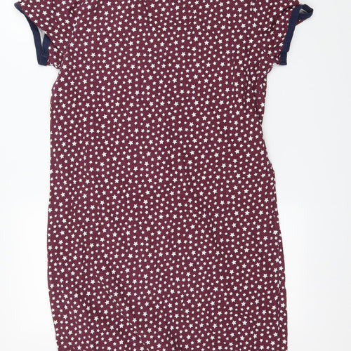 Preworn Womens Purple Geometric Jersey T-Shirt Dress  Size M  - Stars