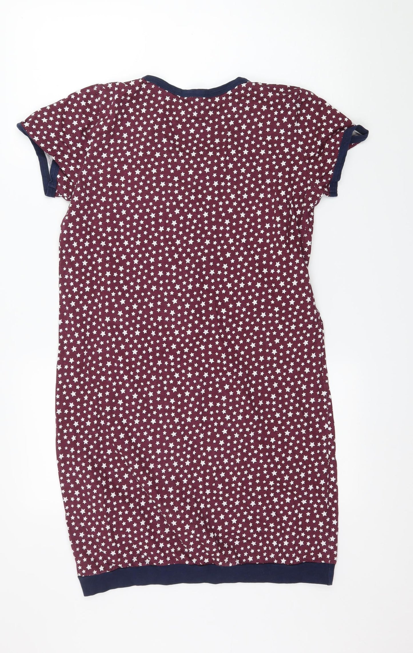 Preworn Womens Purple Geometric Jersey T-Shirt Dress  Size M  - Stars