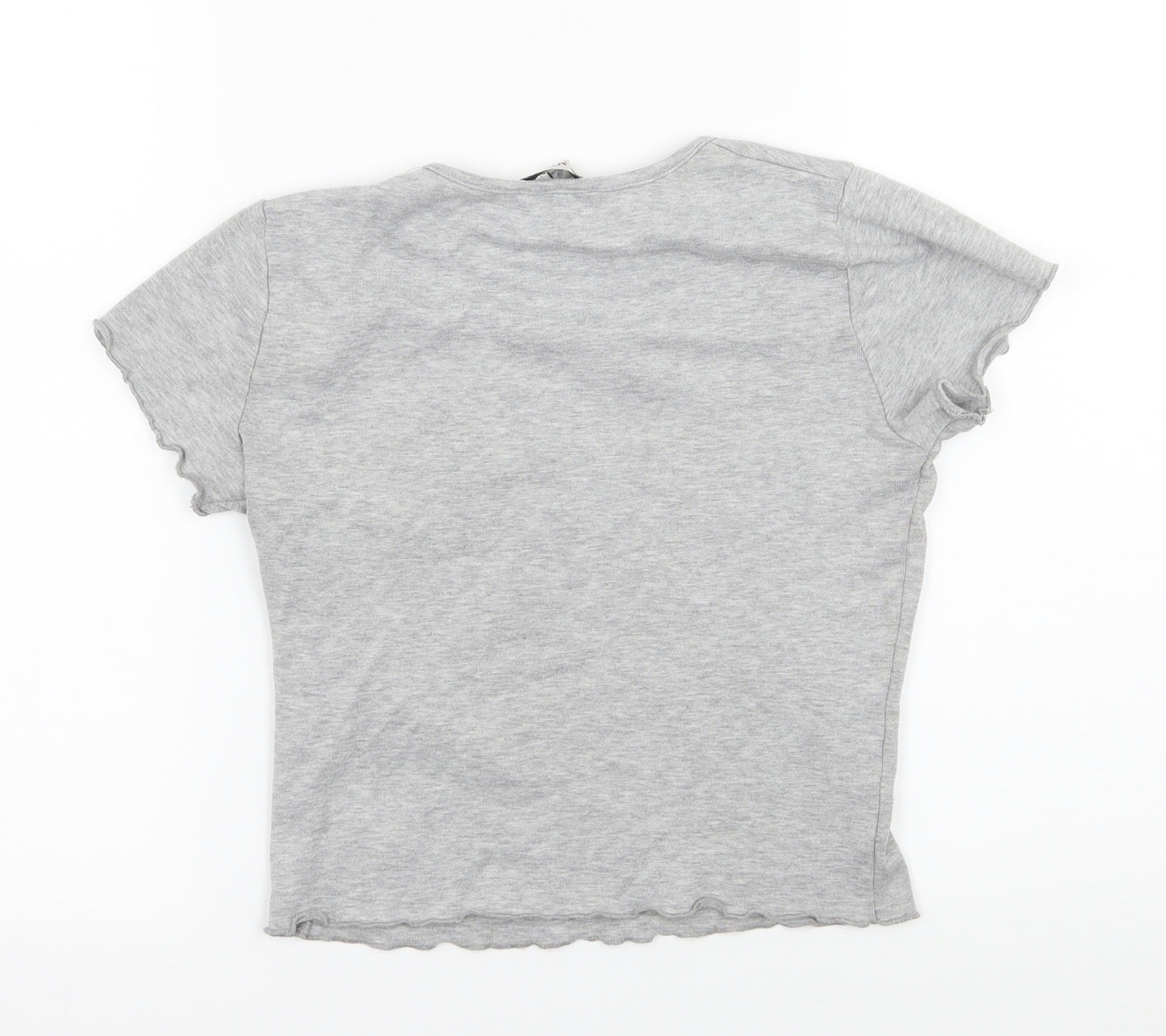 Miss Evie Girls Grey  Jersey Basic T-Shirt Size 11-12 Years  - It's a long story