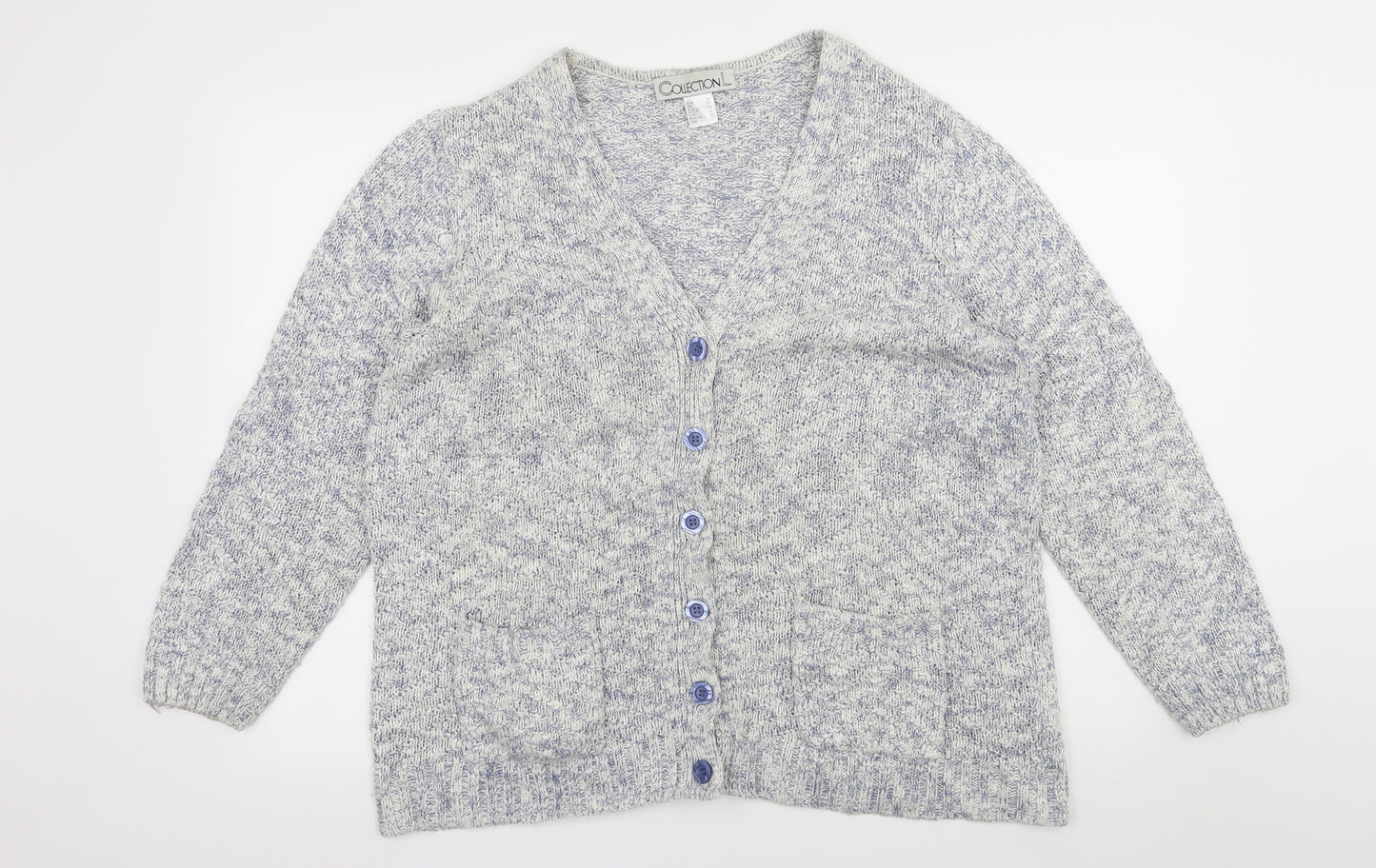 Collection Womens Blue  Knit Cardigan Jumper Size 20