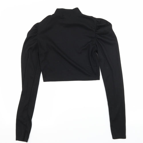 PRETTYLITTLETHING Womens Black  Jersey Basic T-Shirt Size 8