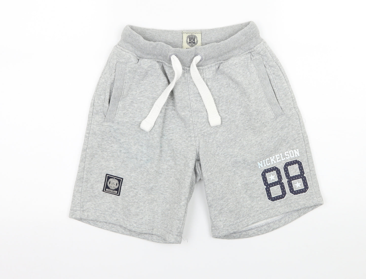 Nickelson Boys Grey  Jersey Sweat Shorts Size 10-11 Years