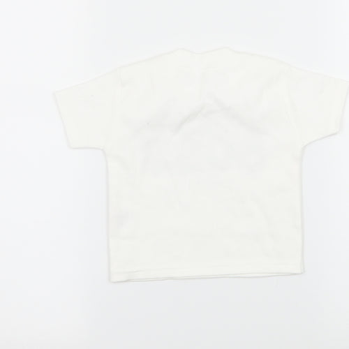 Preworn Baby White  Jersey Basic T-Shirt Size 0-3 Months  - Mini Boss