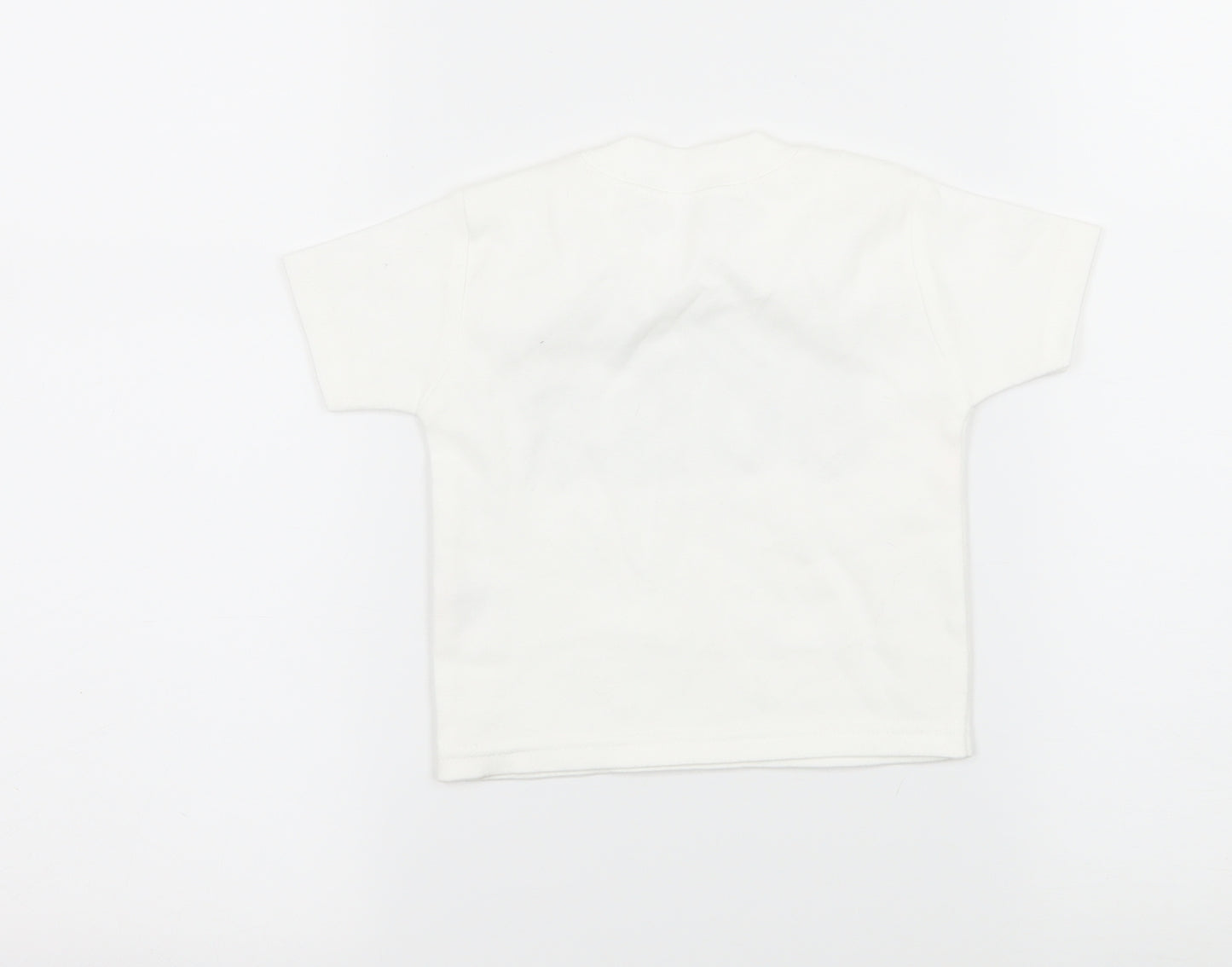 Preworn Baby White  Jersey Basic T-Shirt Size 0-3 Months  - Mini Boss