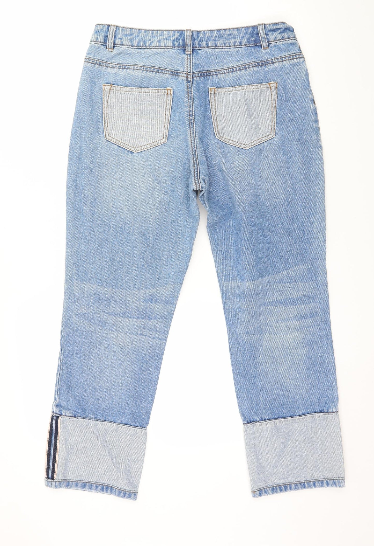 TU Womens Black  Denim Straight Jeans Size 10 L26 in