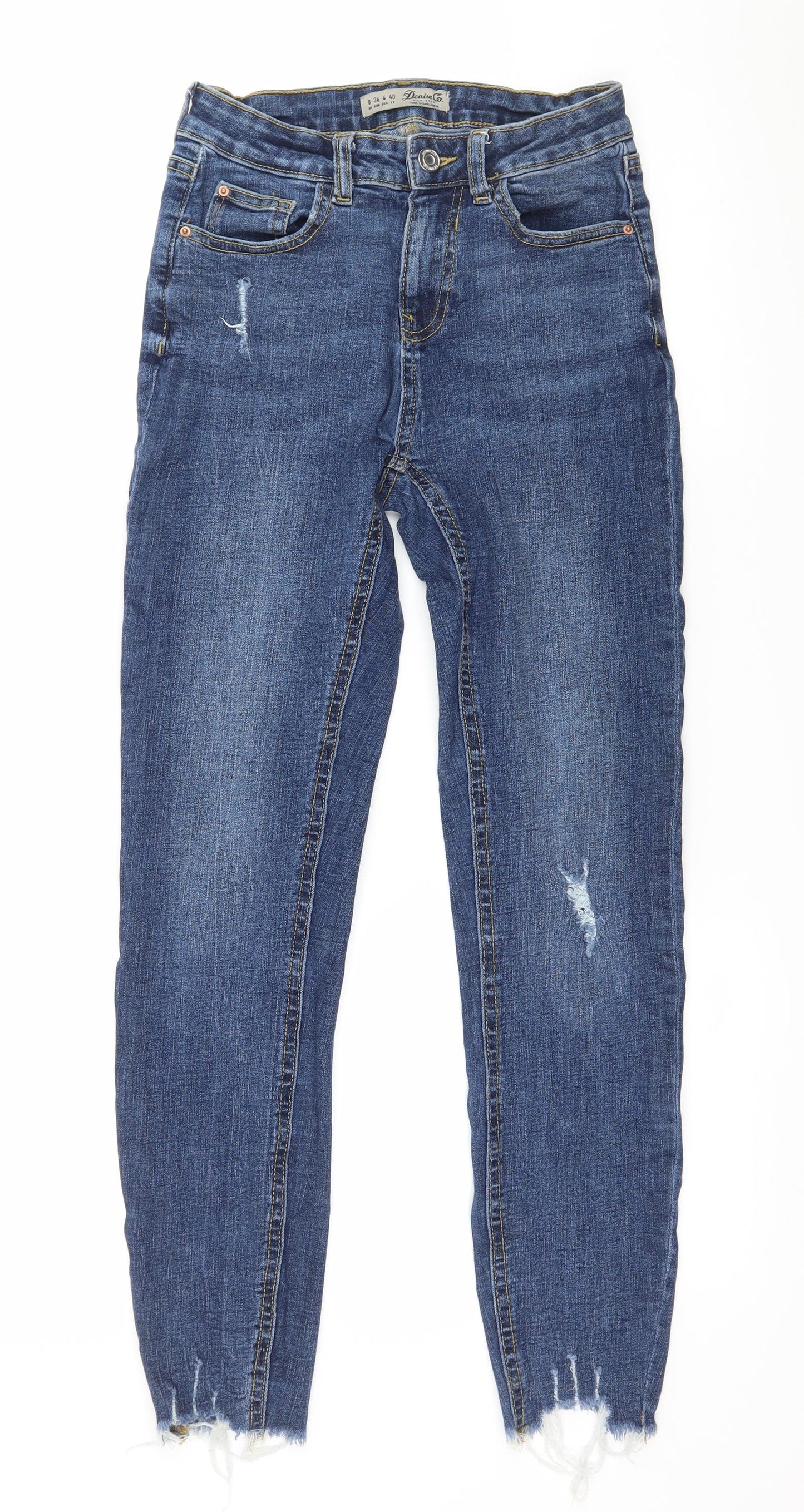 Denim & Co. Womens Blue  Denim Skinny Jeans Size 8 L27 in