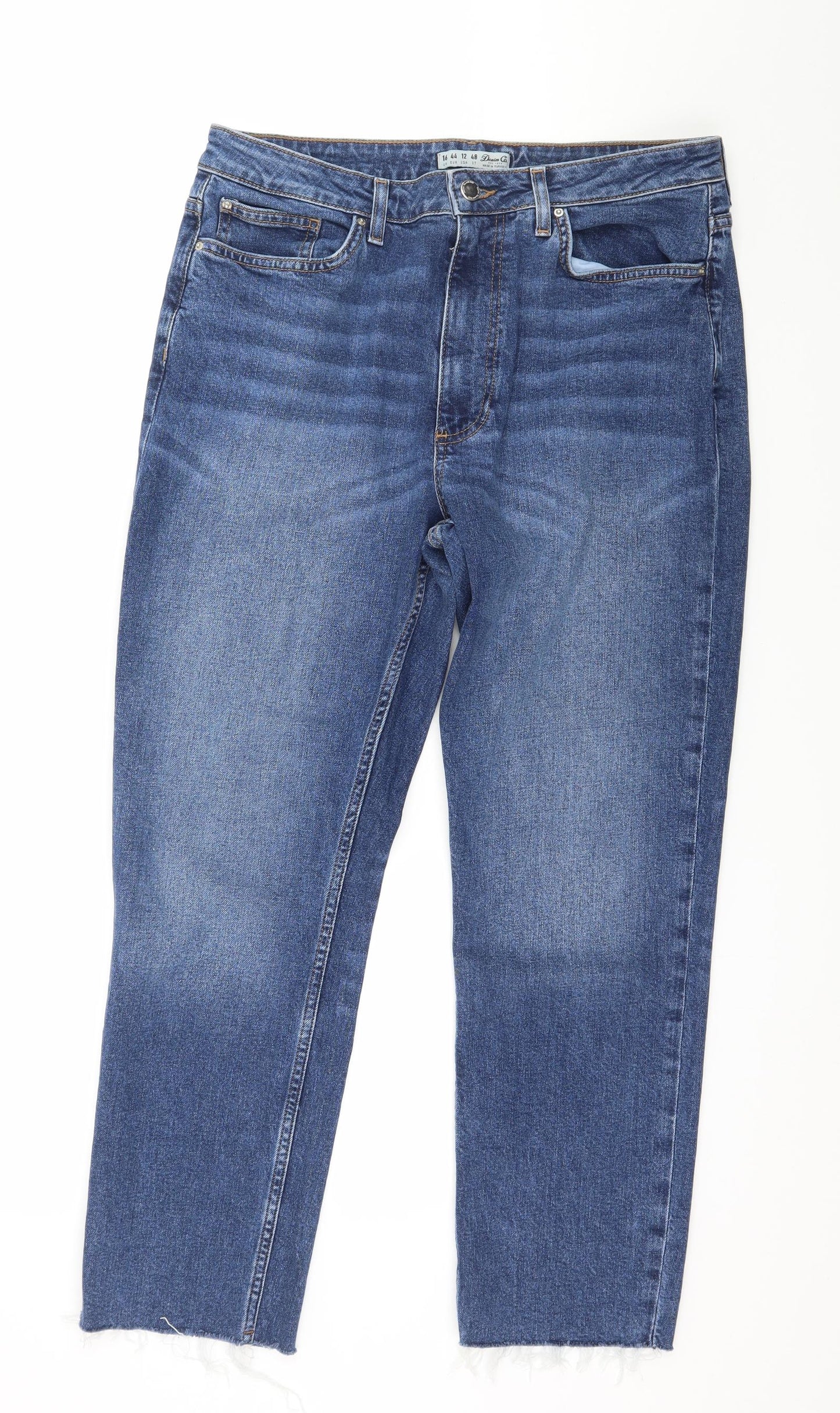 Denim & Co. Womens Blue  Denim Straight Jeans Size 16 L26 in
