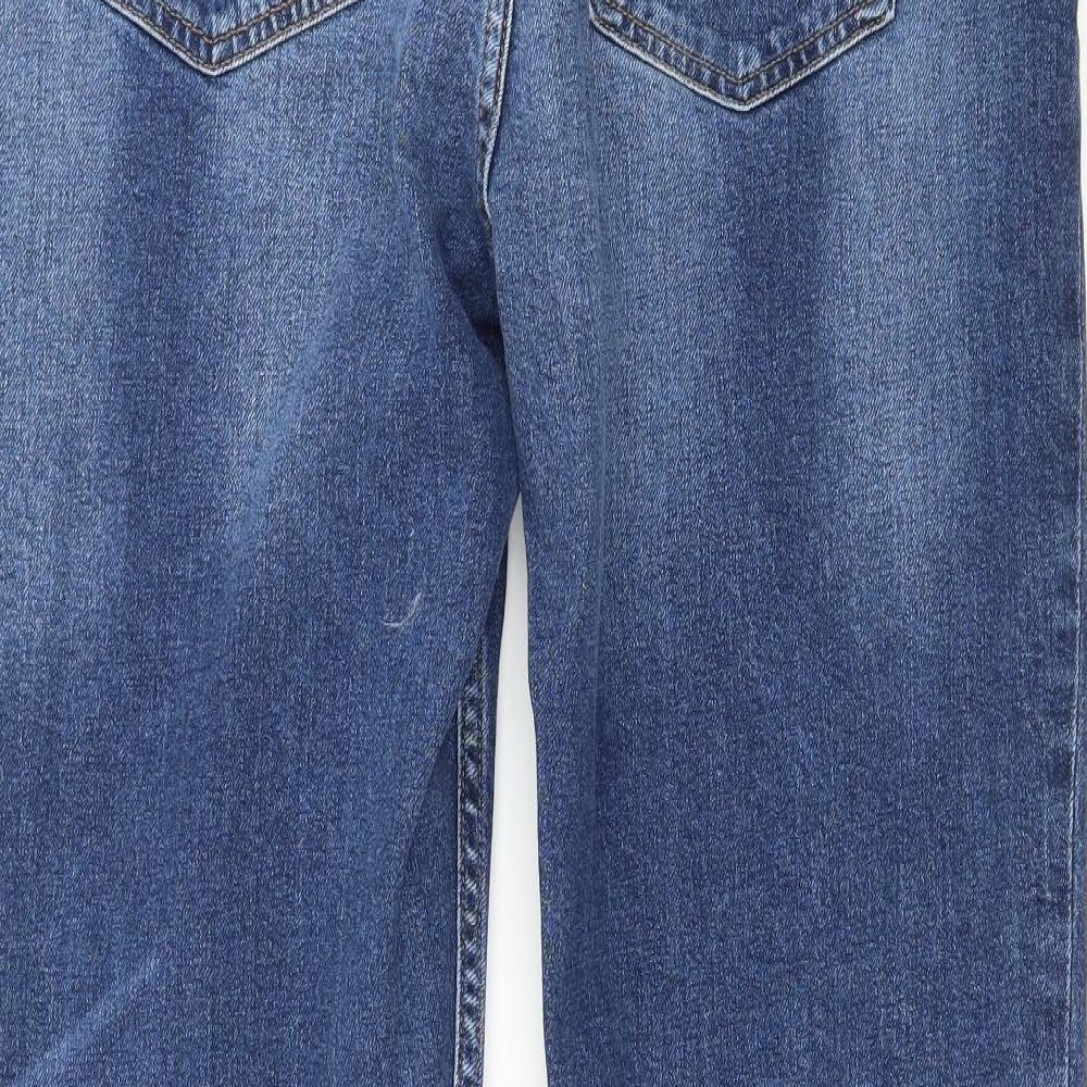 Denim & Co. Womens Blue  Denim Straight Jeans Size 16 L26 in