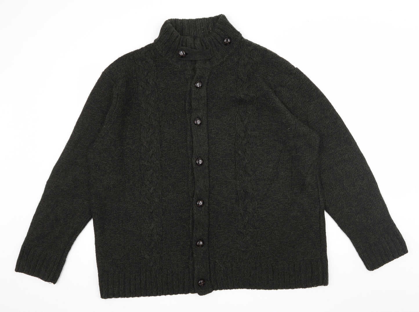 NEXT Mens Green  Knit Cardigan Jumper Size 2XL