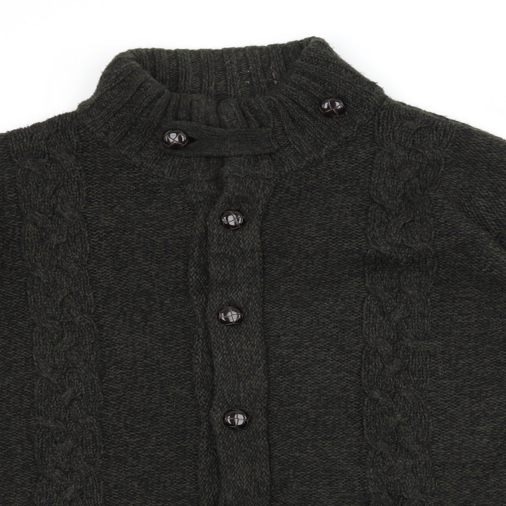 NEXT Mens Green  Knit Cardigan Jumper Size 2XL